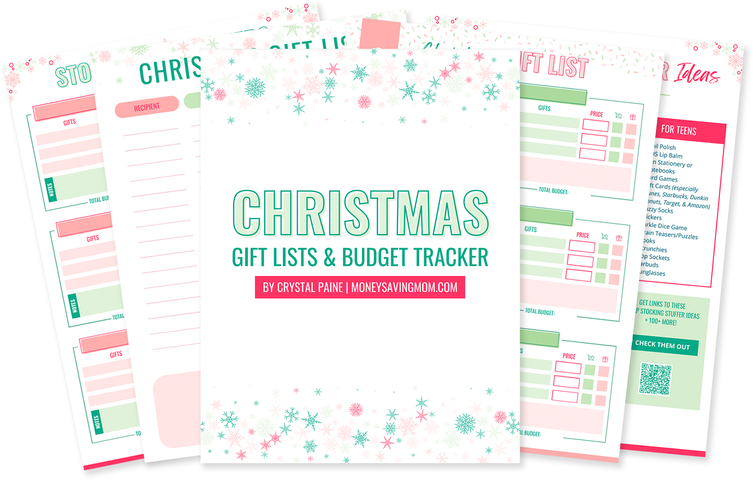 Christmas Budget sheets.