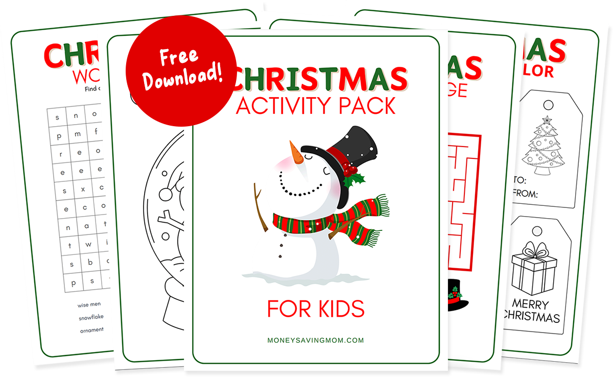 Printable Christmas activity pack.