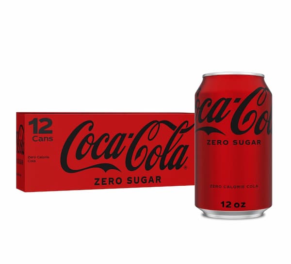 Coke Zero Sugar Cola Soda, 12 oz, 12 Pack