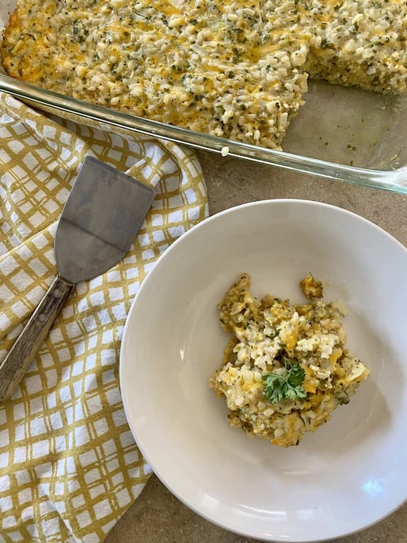 green rice casserole side dish