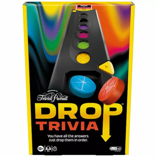 Hasbro Gaming Drop Trivia: Trivial Pursuit Game