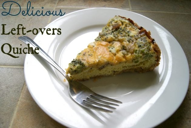 cheap healthy dinners: leftover quiche