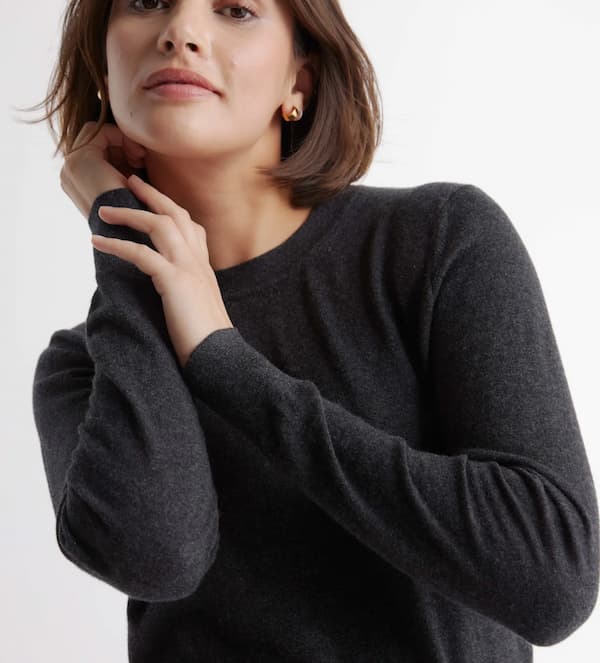 Lightweight Cotton Cashmere Crew Sweater