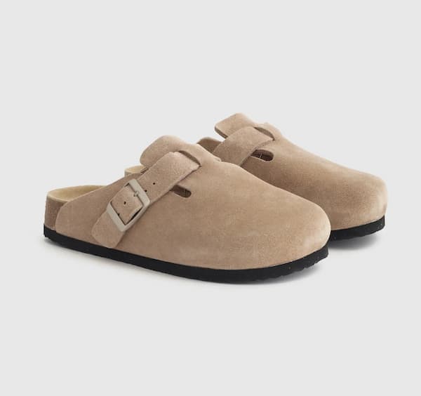 Water Repellent Suede Clog Mule