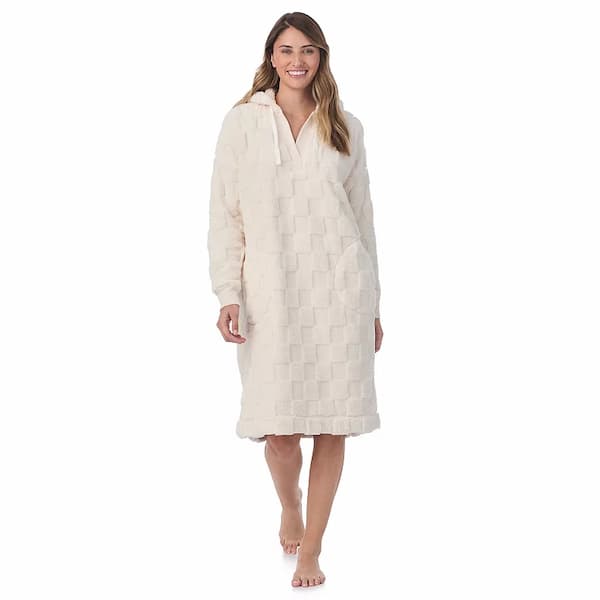 Women's Cuddl Duds Plush Hooded Midi Lounger