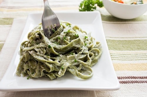 family healthy dinners: fettuccine alfredo